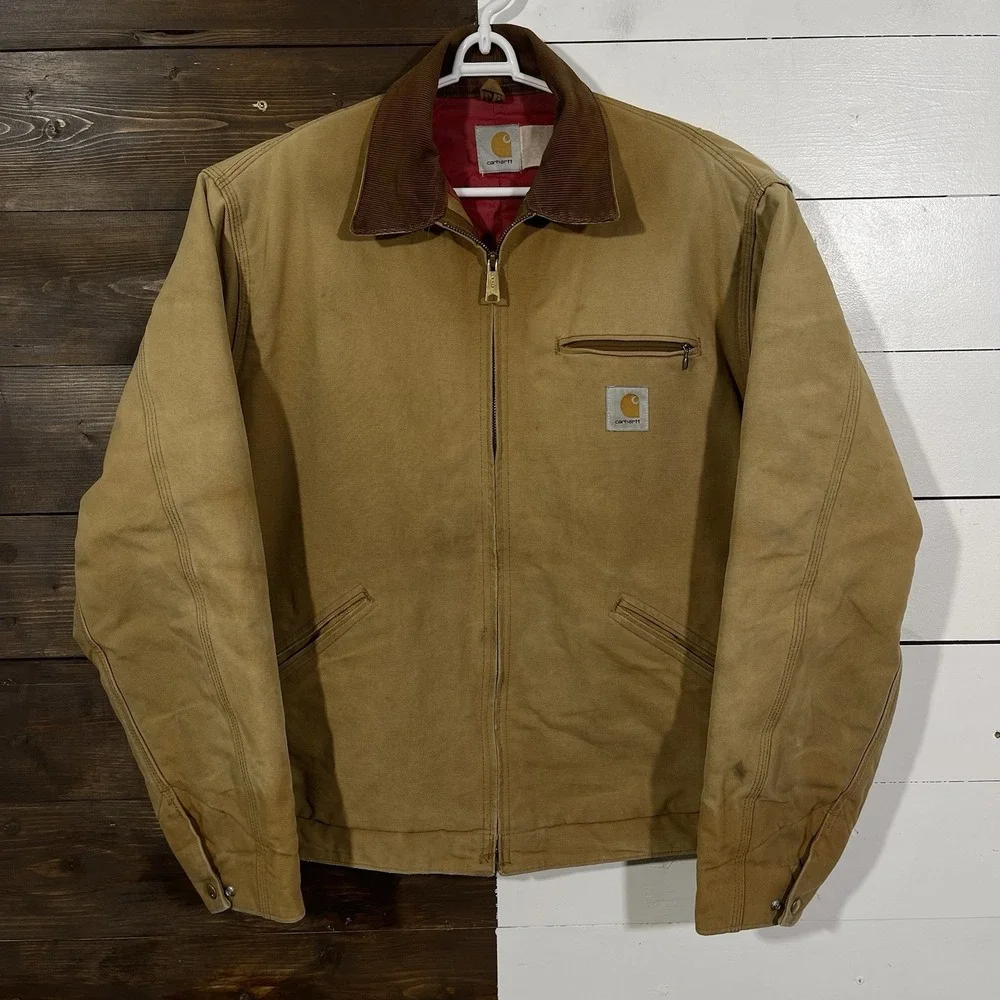 Vtg Carhartt 6BLJ Detroit Workwear Jacket Brown Size 44 Duck Canvas USA